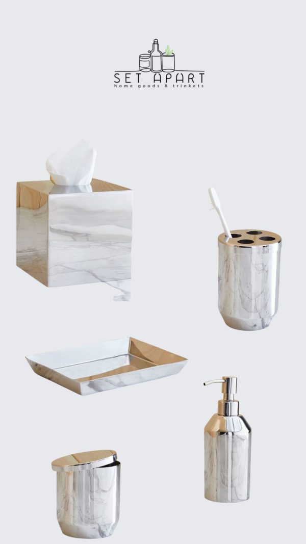 Vanity Bath Accessories (5 Piece Set) - Image 2